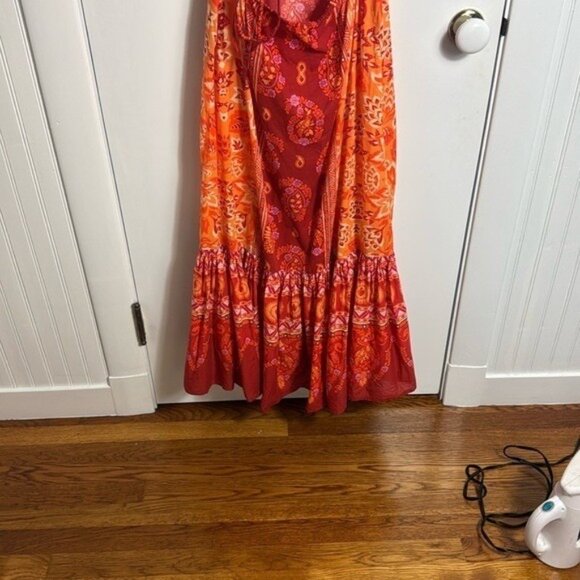 Farm Rio Printed Cutout Tiered-Hem Dress Size Medium - Picture 10 of 16